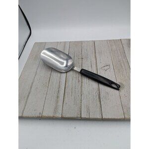 Unbranded Advertising Stainless Steel Measuring Scoop 10 3/4" Black Handle